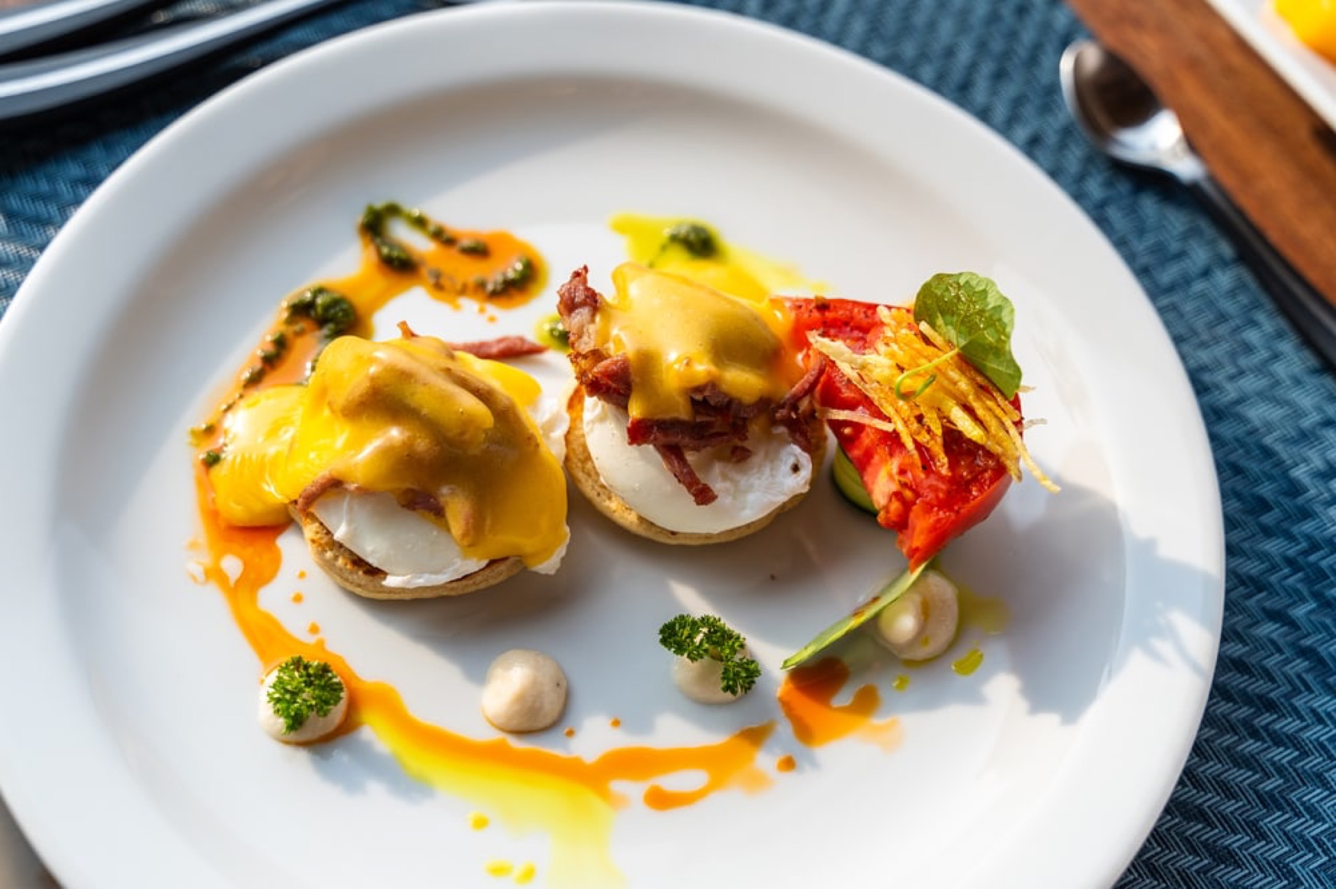 A plated breakfast on a table at a lodge in Rwanda